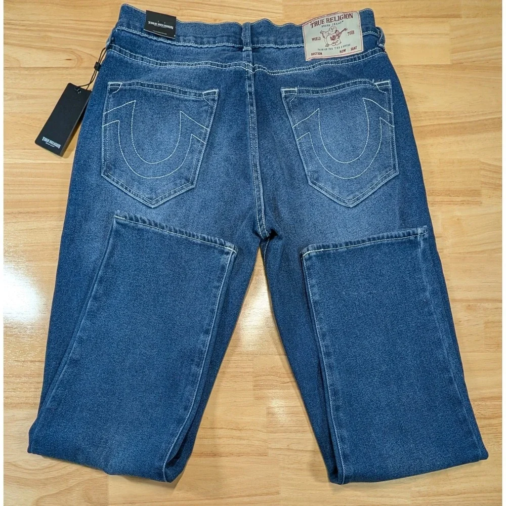 True Religion Bobby Relaxed Baggy Jeans Medium Rustic Barn Wash 30x32 700906 NEW